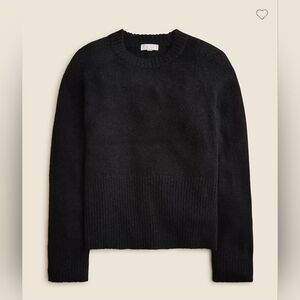 New J. Crew High Rib Alpaca, Wool-blend Pull over Tunic Size Small Black